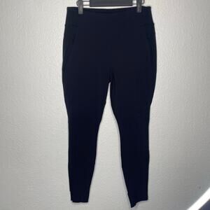 Athleta Womens Pants Size 12 Black Mid Rise Skinny Leg Pull On Casual Wear